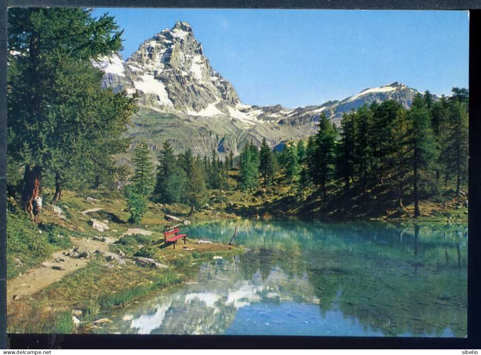 Valle D'Aosta - Cervinia Breuil - Lago Azzurro - Non Viaggiata 1963 - Rif. Fx011 - Autres & Non Classés