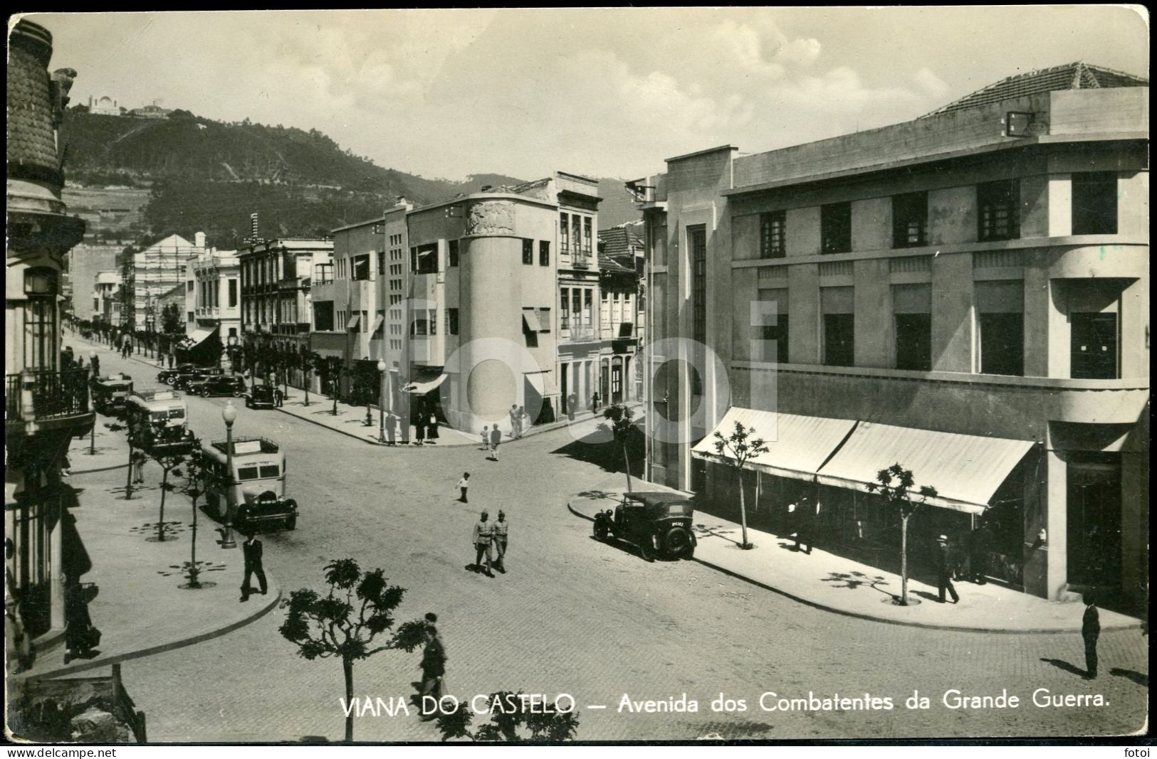 1940 REAL PHOTO FOTO POSTCARD VIANA DO CASTELO MINHO PORTUGAL CARTE POSTALE CARS AUTOCARRO VOITURES BUS - Viana Do Castelo