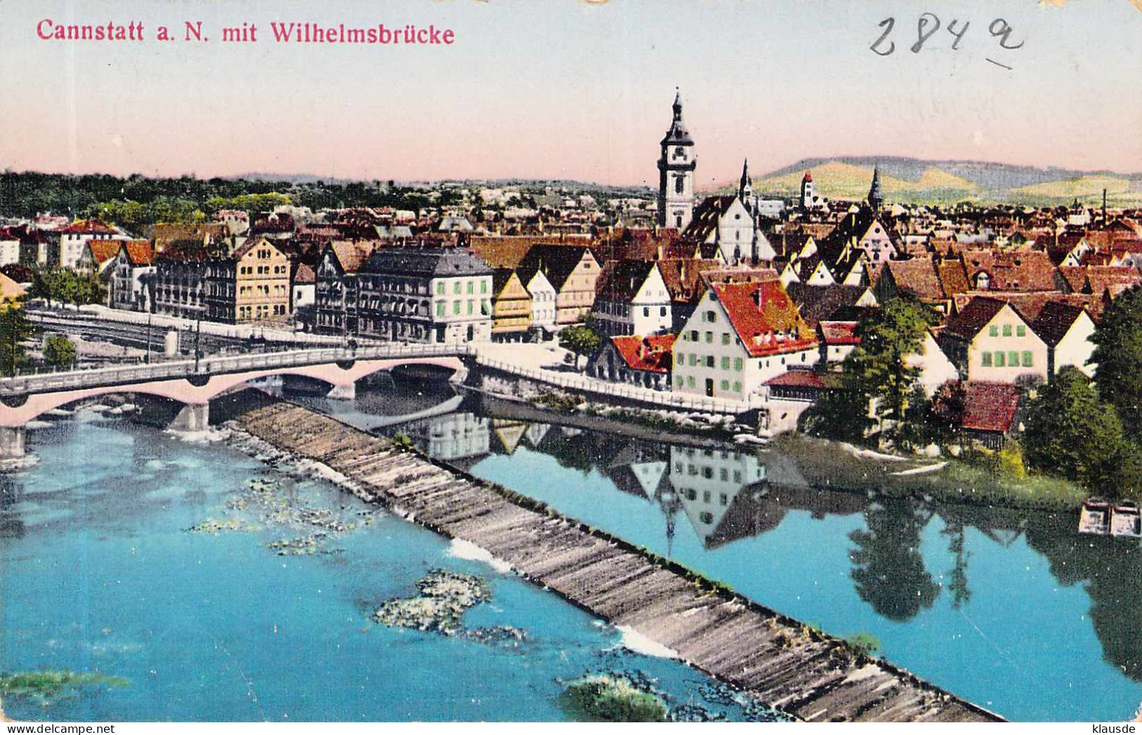 Cannstatt A.N. Mit Wilhelmsbrücke Gel.1931 - Stuttgart