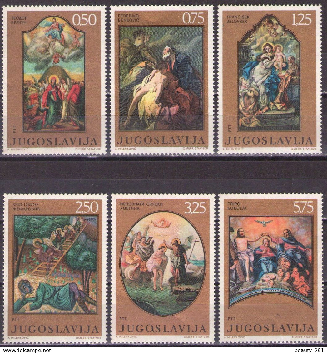 Yugoslavia 1970 - Art, Painting Baroque - Mi 1400-1405 - MNH**VF - Unused Stamps