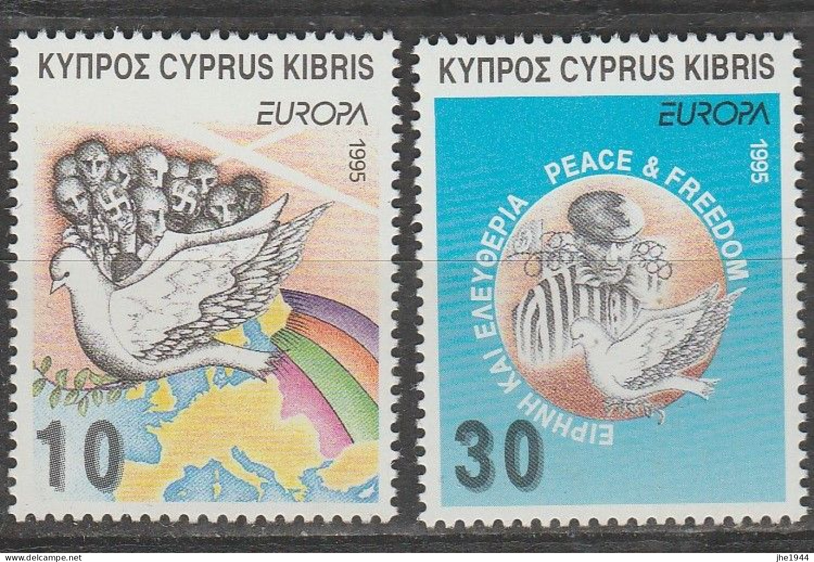 Europa 1995 Paix et Liberté Voir liste des timbres à vendre **