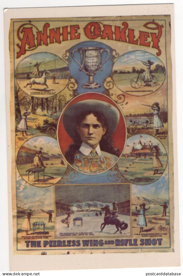 Annie Oakley Poster - The Peerless Wing And Rifle Shot - Entertainers