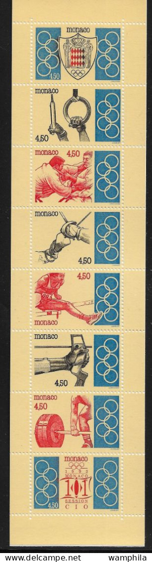 Monaco 1993. Carnet N°11, J.O .Anneaux, Judo, Escrime, Haies, Tir à L'arc, Haltérophilie. - Archery