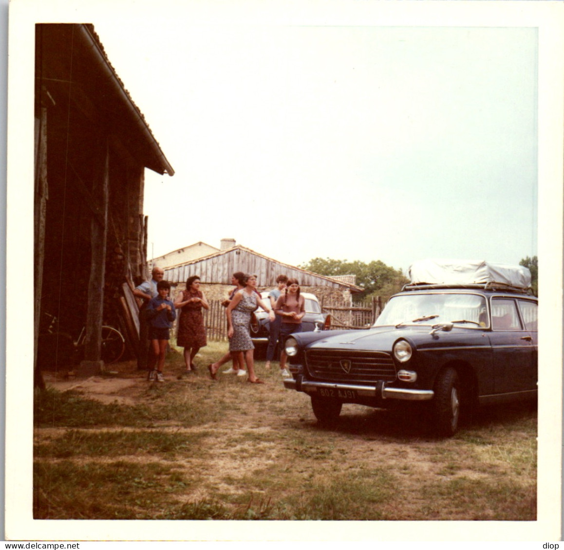 Photographie Photo Vintage Snapshot Amateur Automobile Voiture Peugeot 404 - Cars
