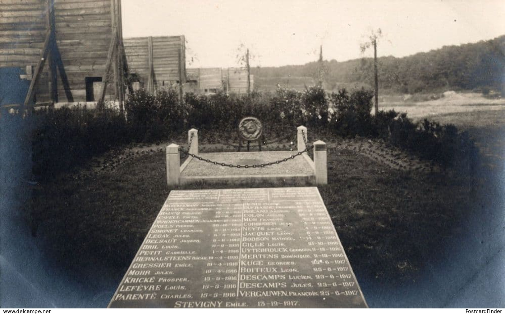 Civillians Killed By WW1 German Army Antique Grave Postcard - Croix-Rouge