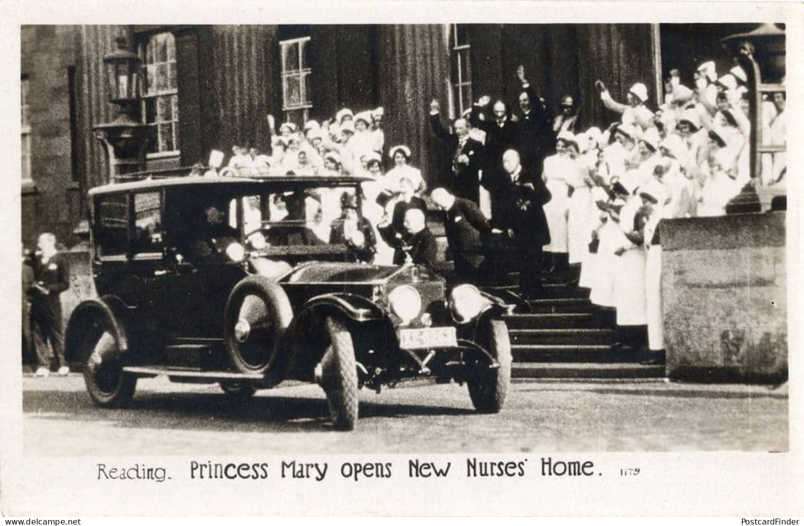 Princess Mary Opens Nurses Hospital Home 1923 Reading  RPC Postcard - Croix-Rouge