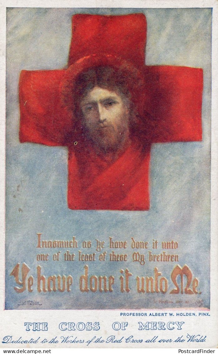 The Red Cross Of Mercy Tucks Nursing Nurse Old Flag Rare Postcard - Croix-Rouge