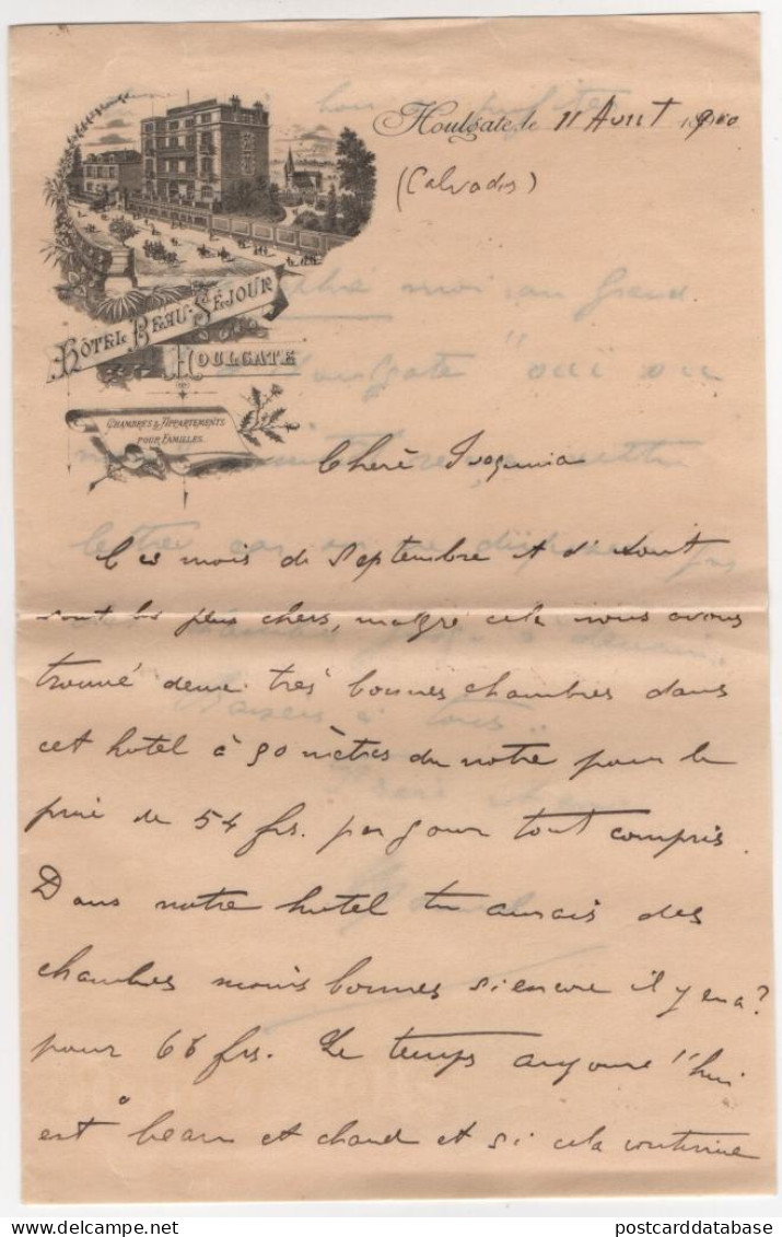 Houlgate - Hôtel Beau Séjour - Letter - Historical Documents