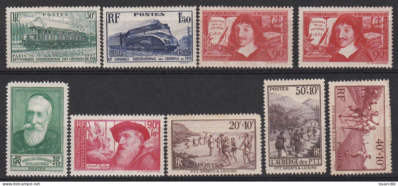 France Année 1937-- 9 Valeurs Neufs * - Neufs