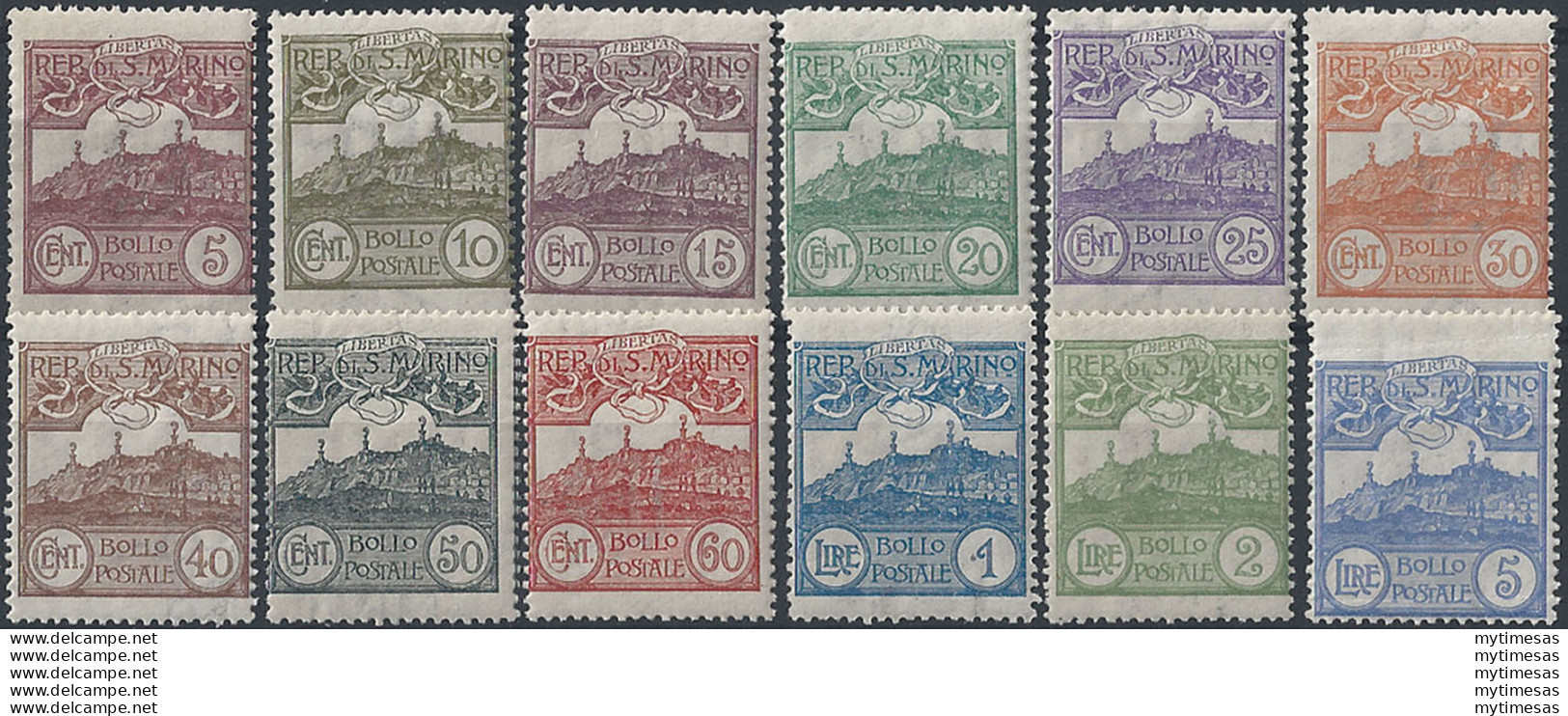 1925 San Marino 12v. MNH Sassone N. 107/18 - Other & Unclassified