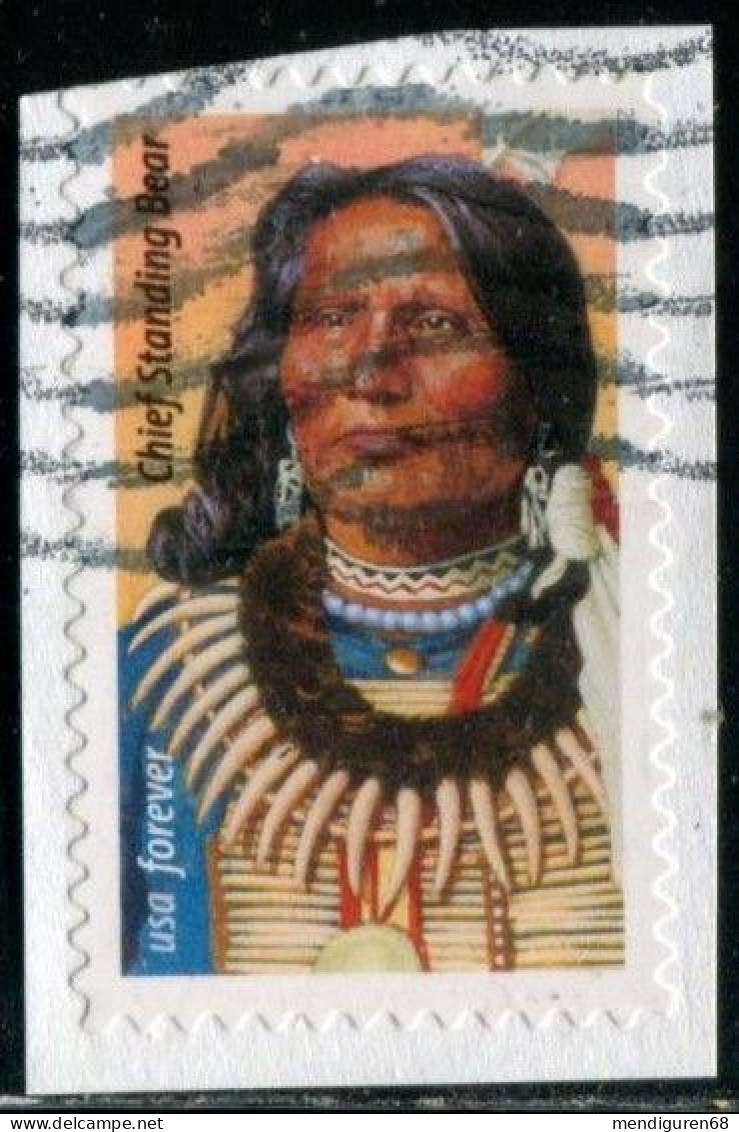 VEREINIGTE STAATEN ETATS UNIS USA 2023 CHIEF STANDING BEAR SA USED ON PAPER SN 5798 - Gebraucht