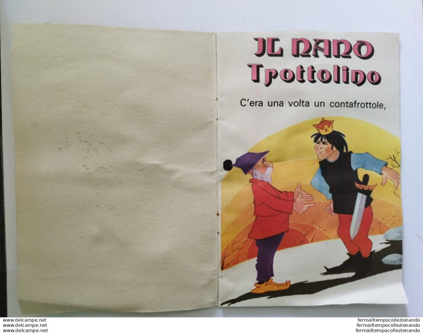Bo4  Libro Fiaba Vintage Il Nano Trottolino Edizioni Arcobaleno Milano Pieghe - Otros & Sin Clasificación