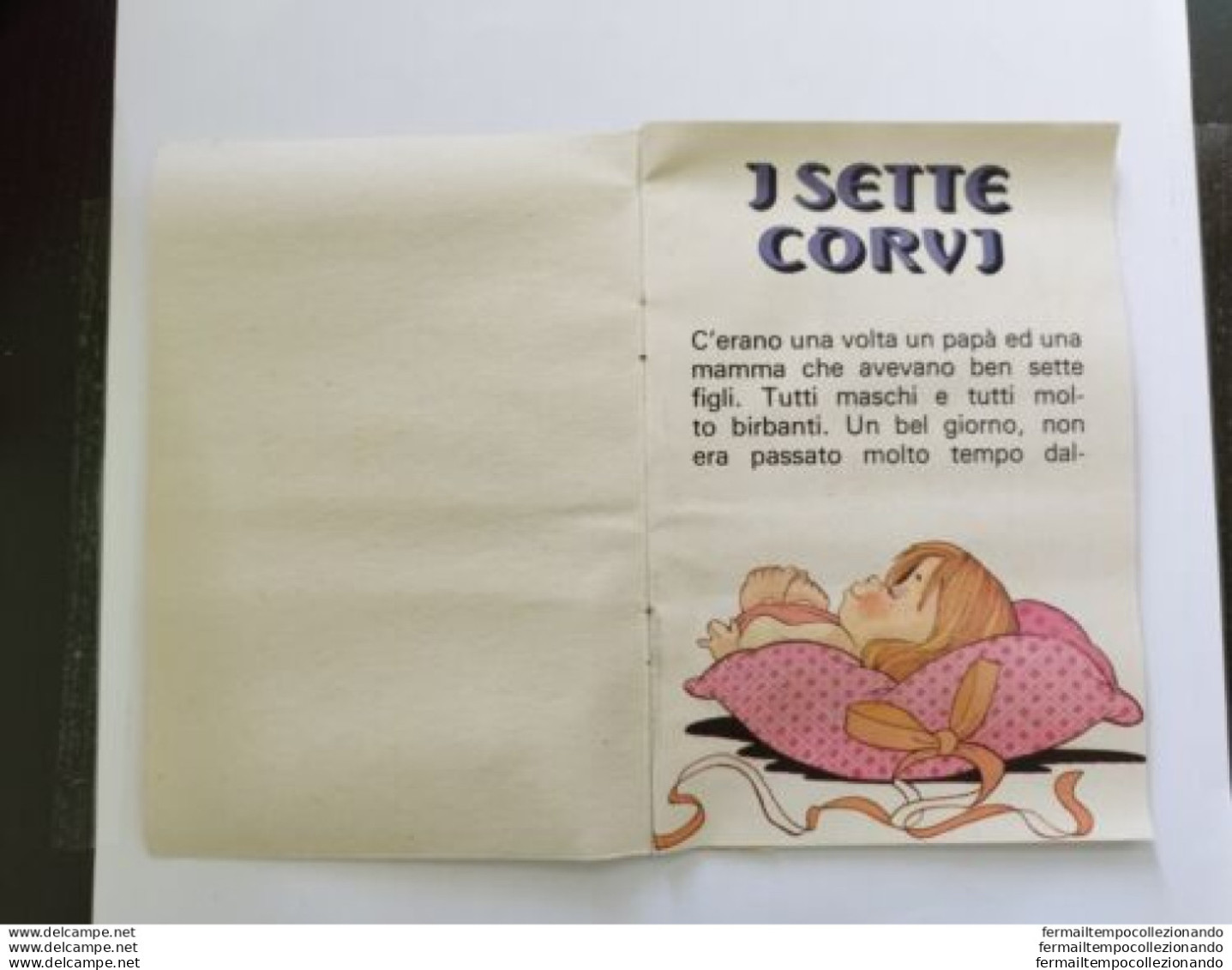 Bo15 Libro Fiaba Vintage I Sette Corvi Edizioni Arcobaleno Milano Pieghe - Other & Unclassified