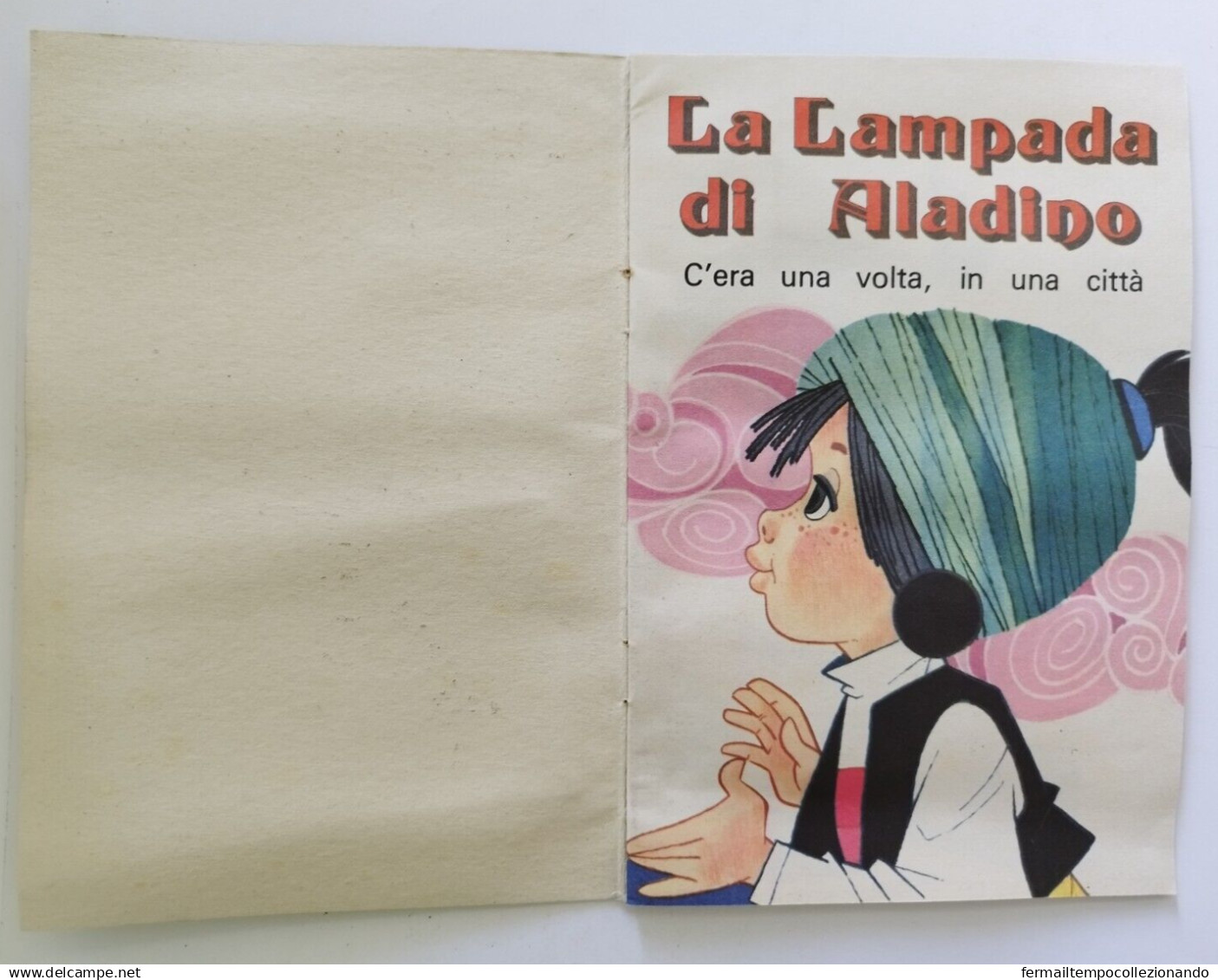 Bo14 Libro Fiaba Vintage La Lampada Di Aladino Edizioni Arcobaleno Milano Pieghe - Altri & Non Classificati