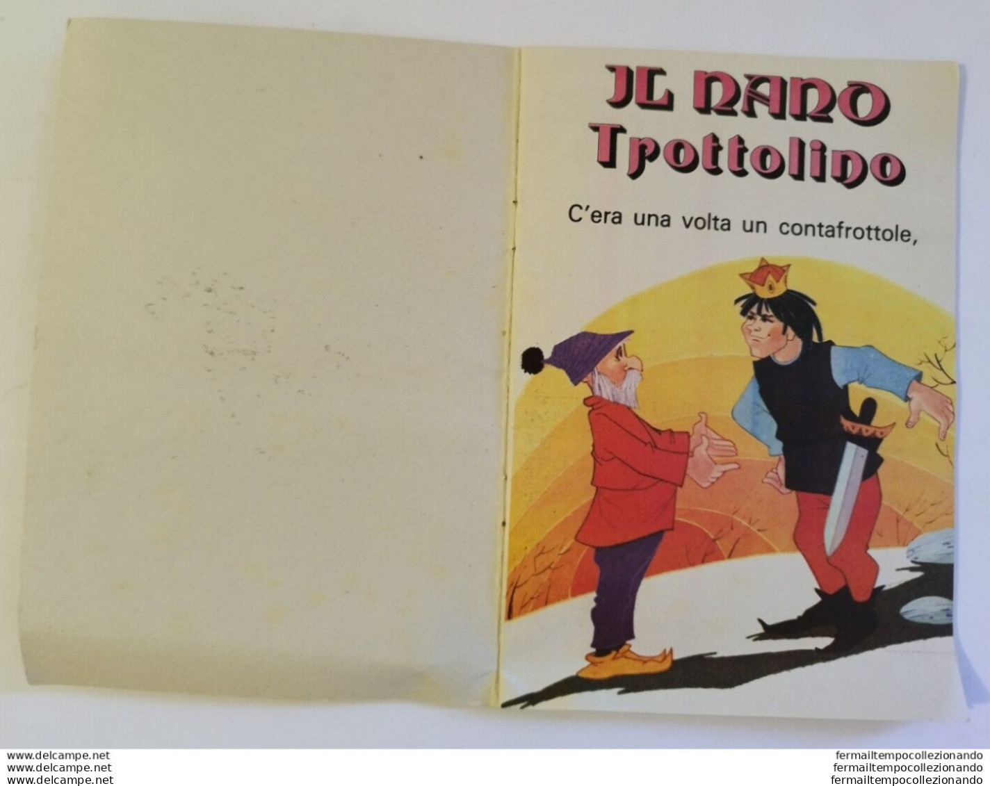 Bo34  Libro Fiaba Vintage Il Nano Trottolino Edizioni Arcobaleno Milano Pieghe - Autres & Non Classés