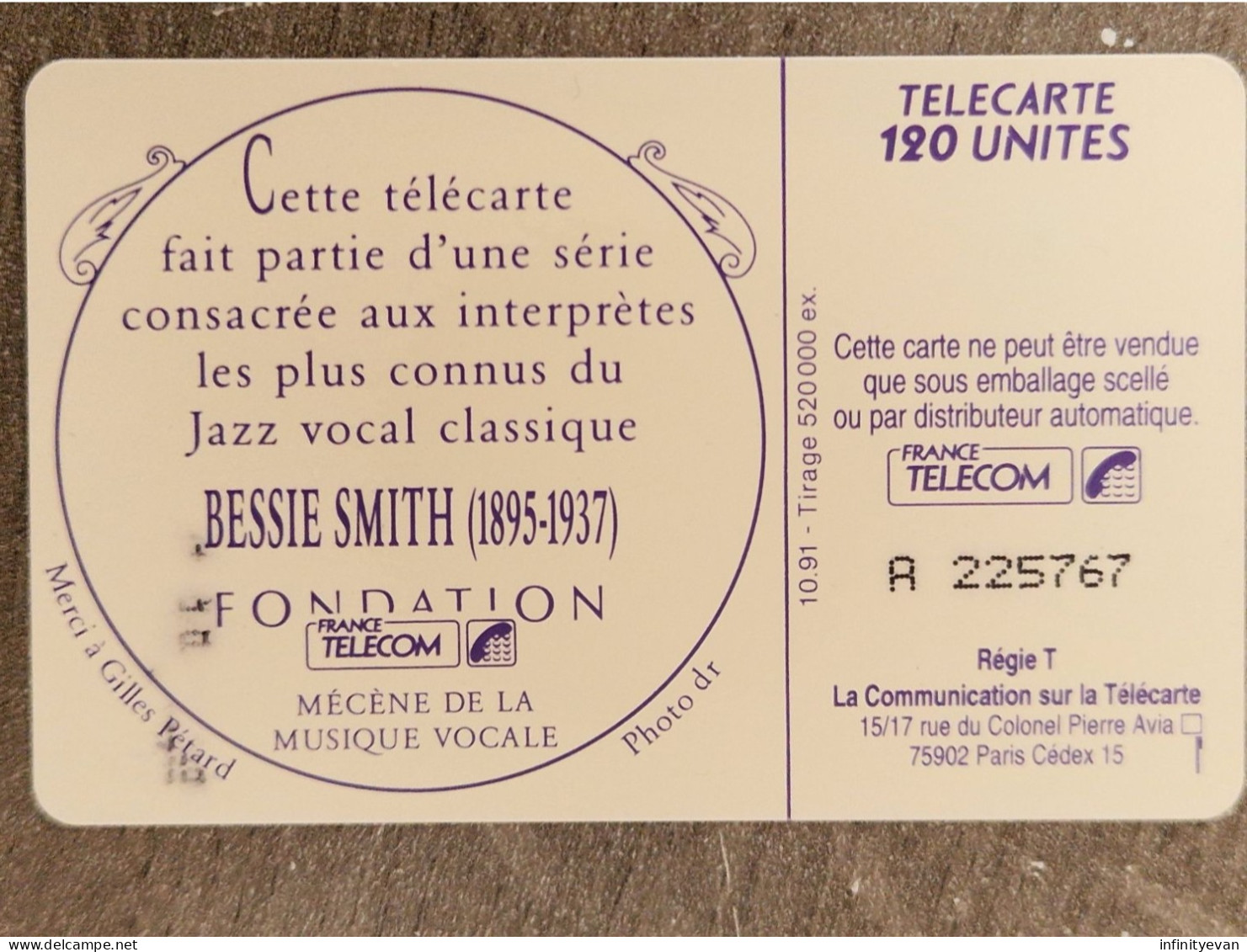 F232 - BESSIE SMITH 120 SO3 10/91 - 1991