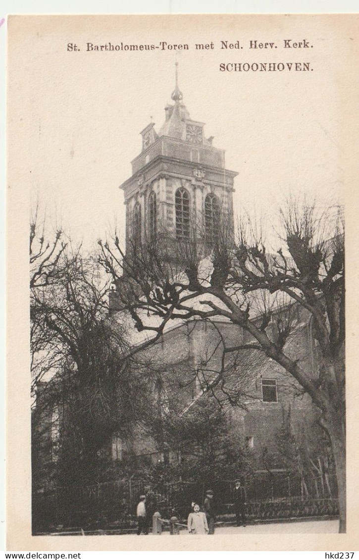 Schoonhoven St. Bartholomeus-Toren Met Ned. Herv. Kerk Levendig     4834 - Schoonhoven