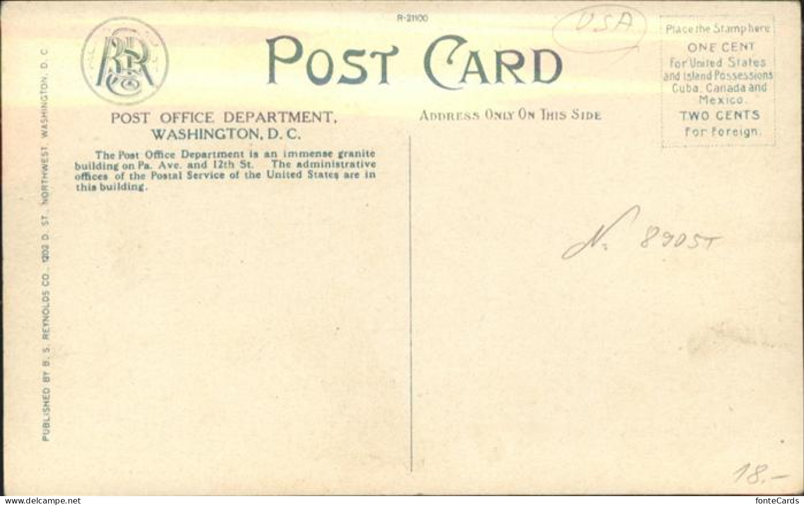 11031939 Washington DC Post Office Department  - Washington DC
