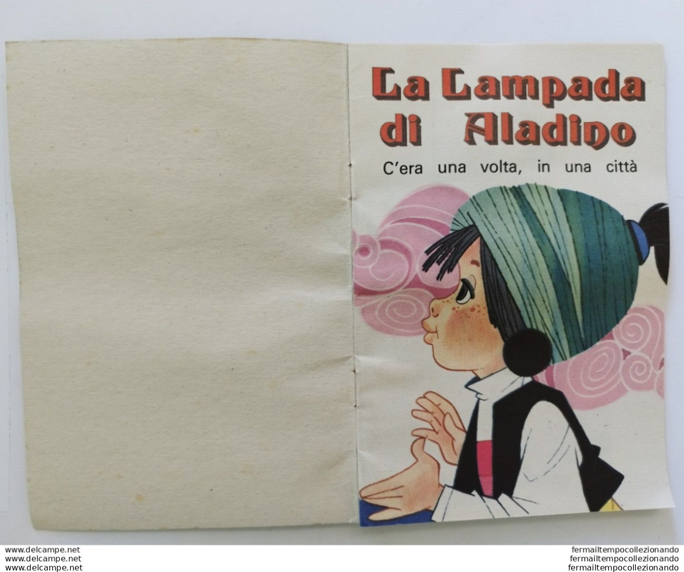 bo24  libro fiaba vintage la lampada di aladino dizioni arcobaleno milano pieghe