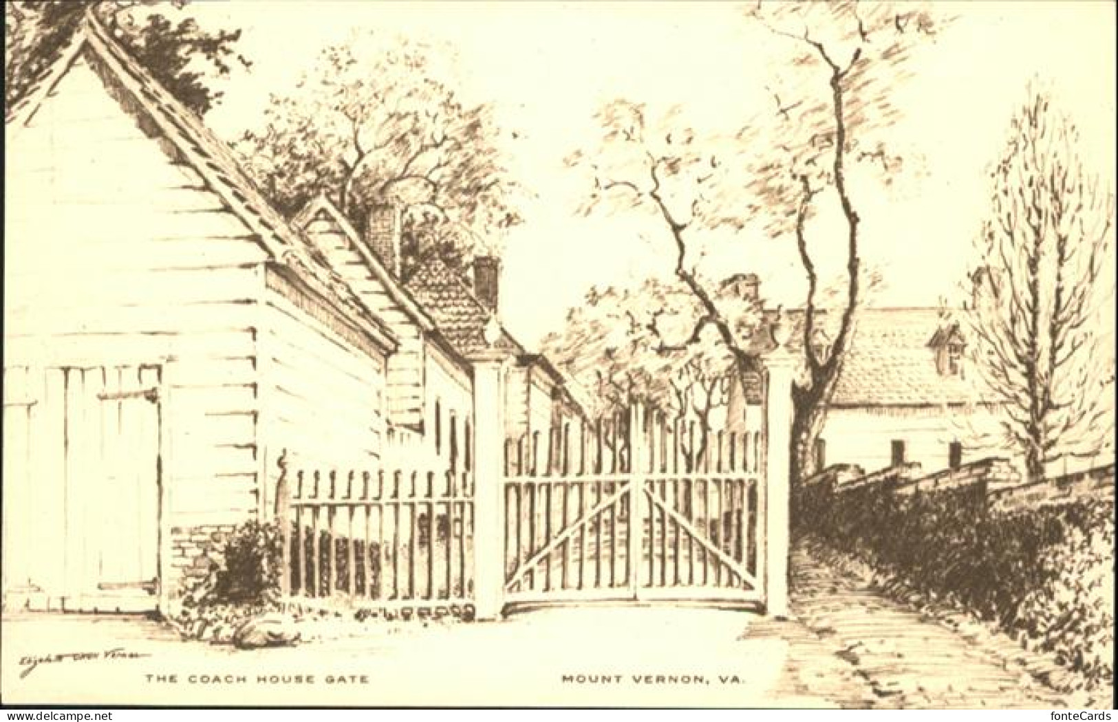 11031930 Mount_Vernon_Virginia Coach House Gate  - Sonstige & Ohne Zuordnung