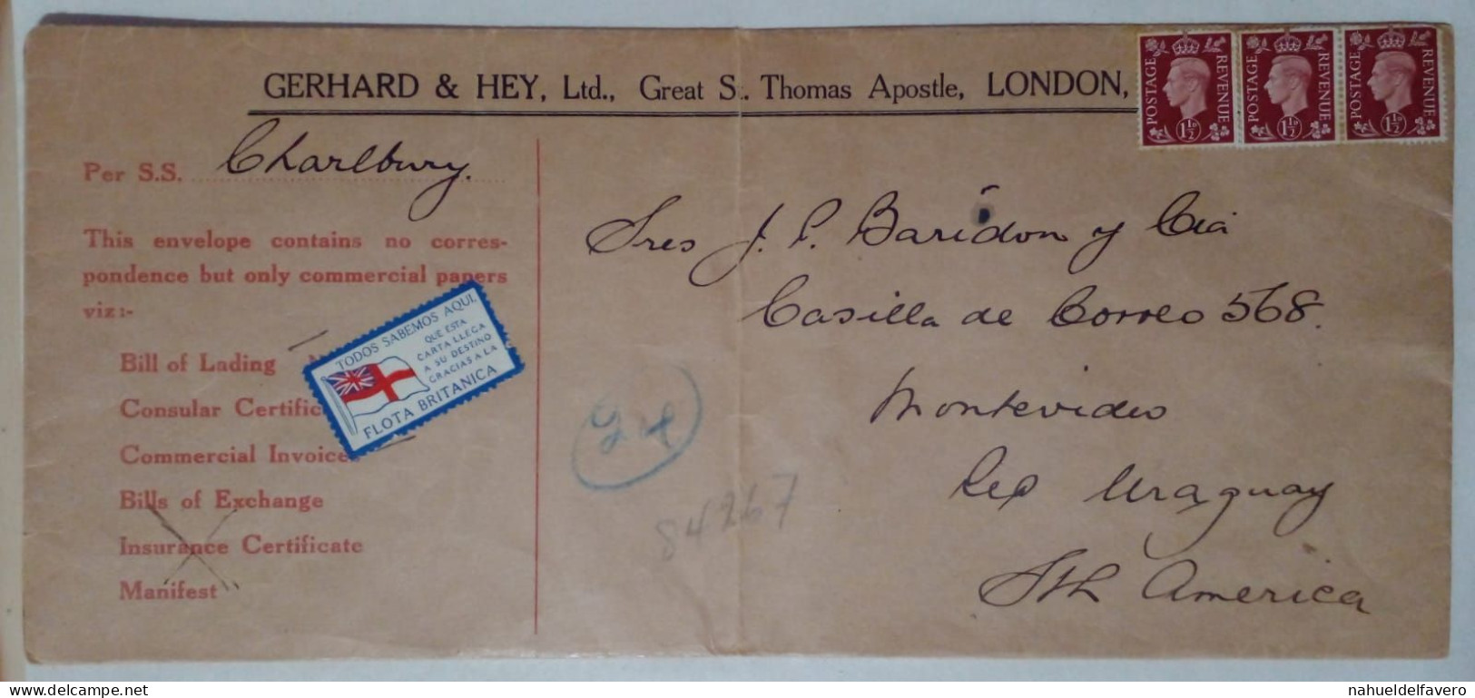 Grande-Bretagne - Enveloppe Diffusée Par La Flotte Britannique (1941) - Used Stamps