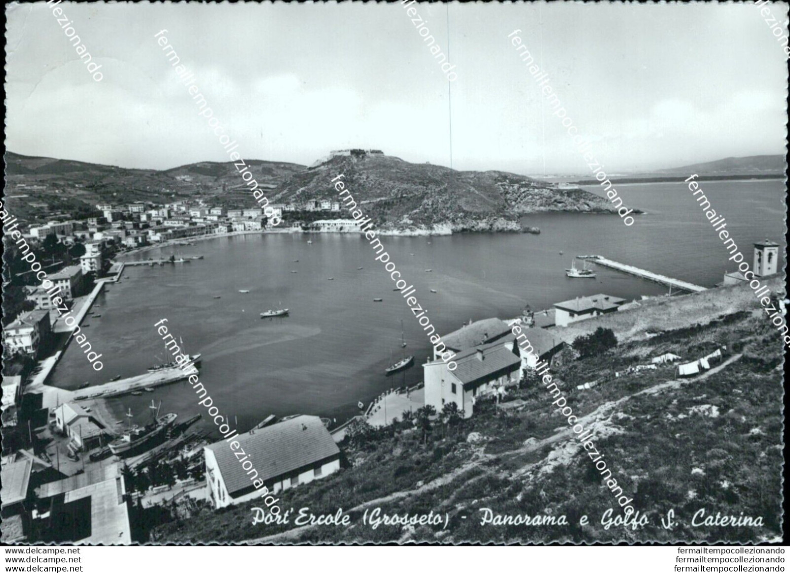 Br178 Cartolina Porto Ercole Panorama E Golfo S.caterina Grosseto Toscana - Grosseto