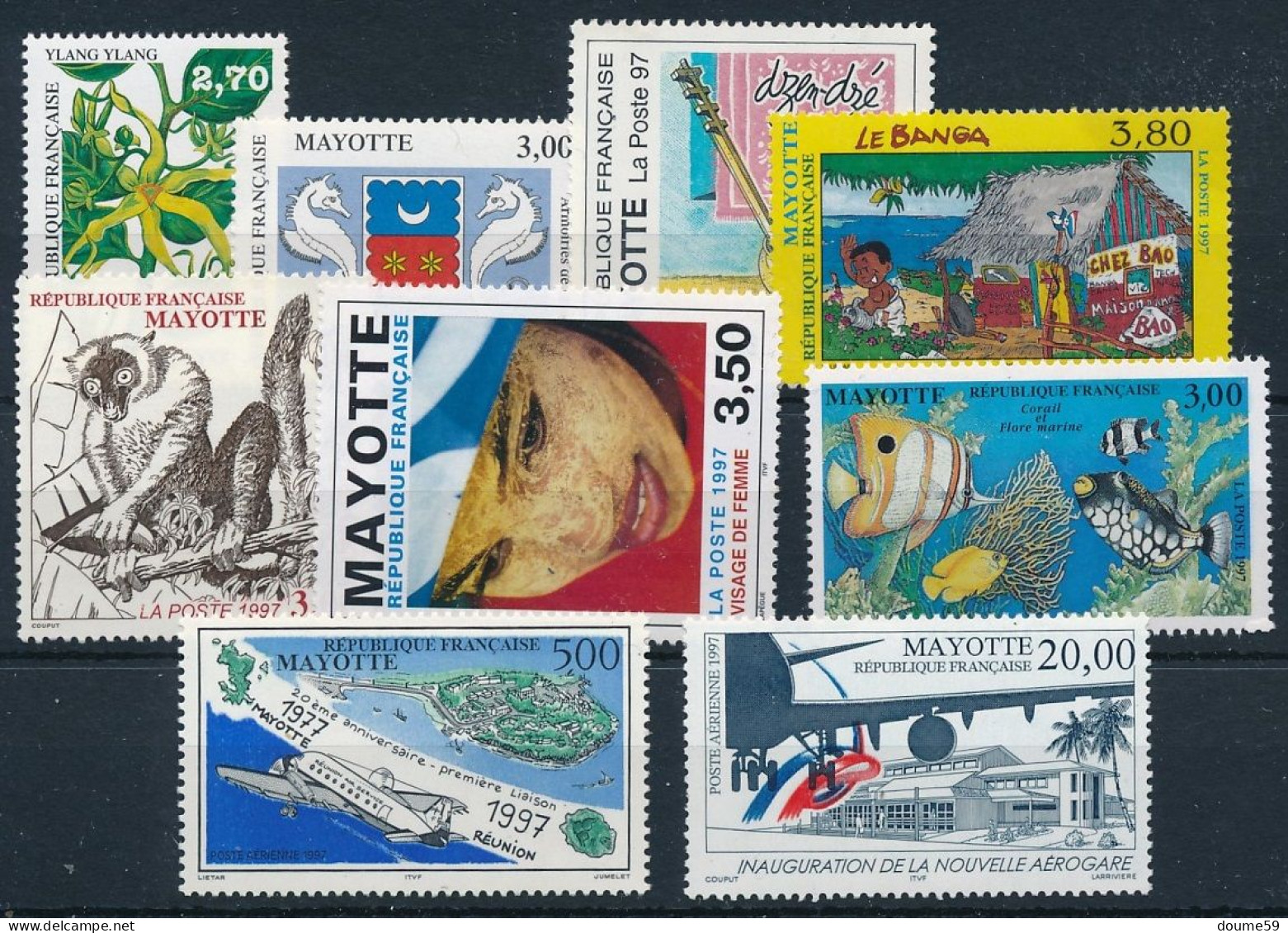 A-743: MAYOTTE:   Timbres De 1991** N°42/47-51-PA1/2 - Unused Stamps