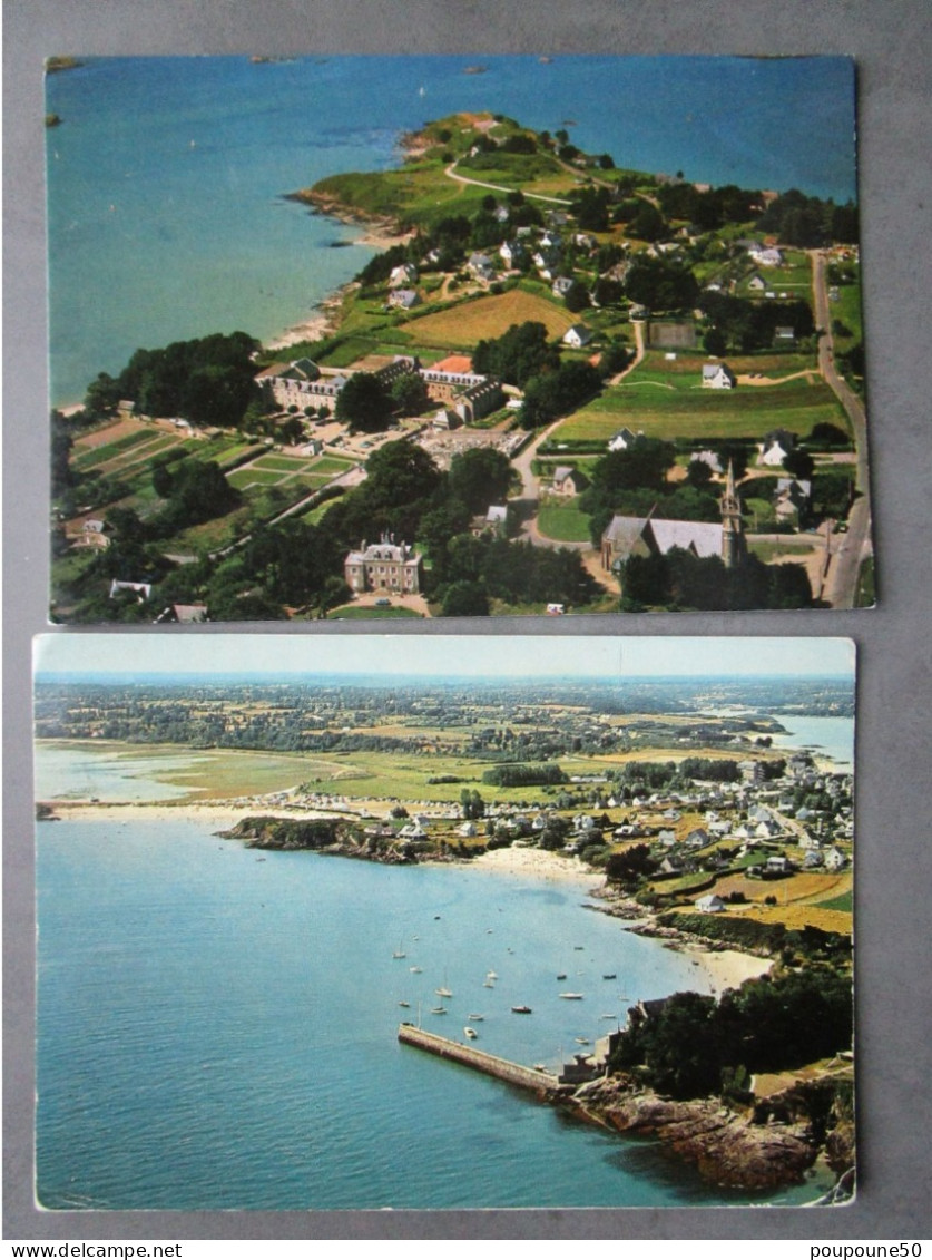 CP 22 Côtes Du Nord  SAINT JACUT DE LA MER  - Lot De 2 Cartes Postales - Vue Aérienne Du Chef De L'Isle - Le Port Et Vue - Saint-Jacut-de-la-Mer