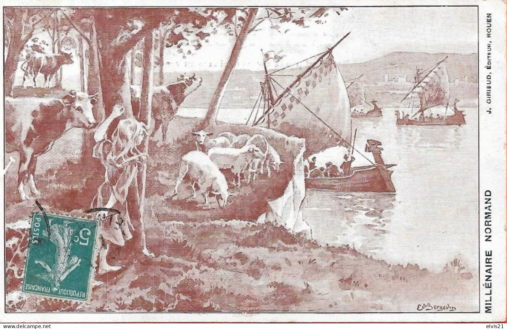 ROUEN Millénaire Normand. Les Vikings Remontent Le Fleuve Sur Leurs Drakars - Rouen