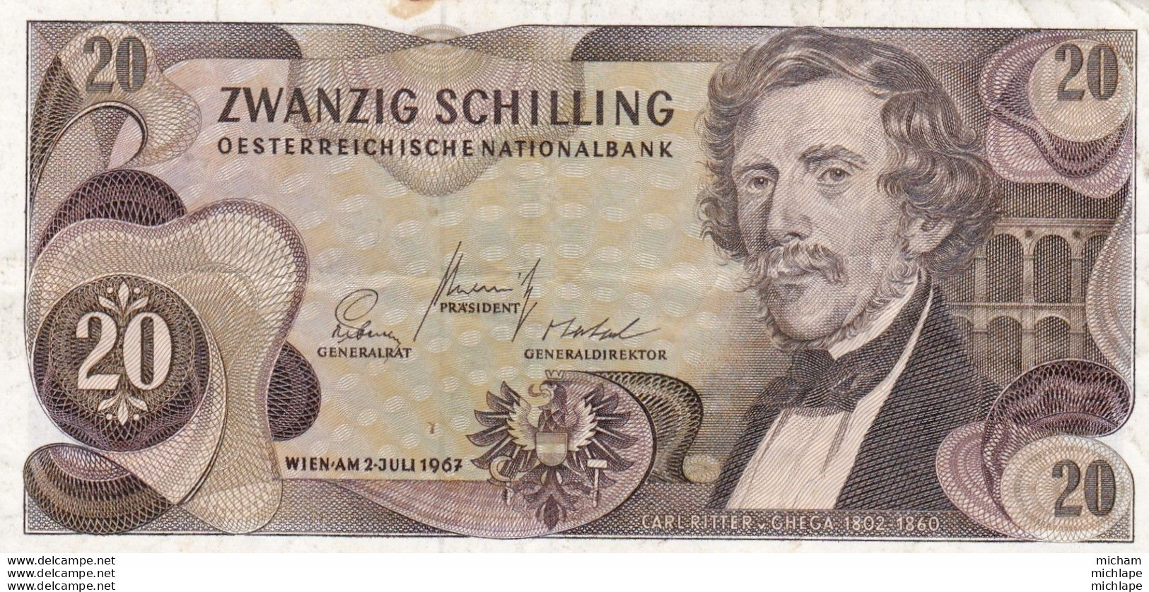 20 Zwanzig Schilling Oesterreichische National Bank - 1967 - H039328T - Austria