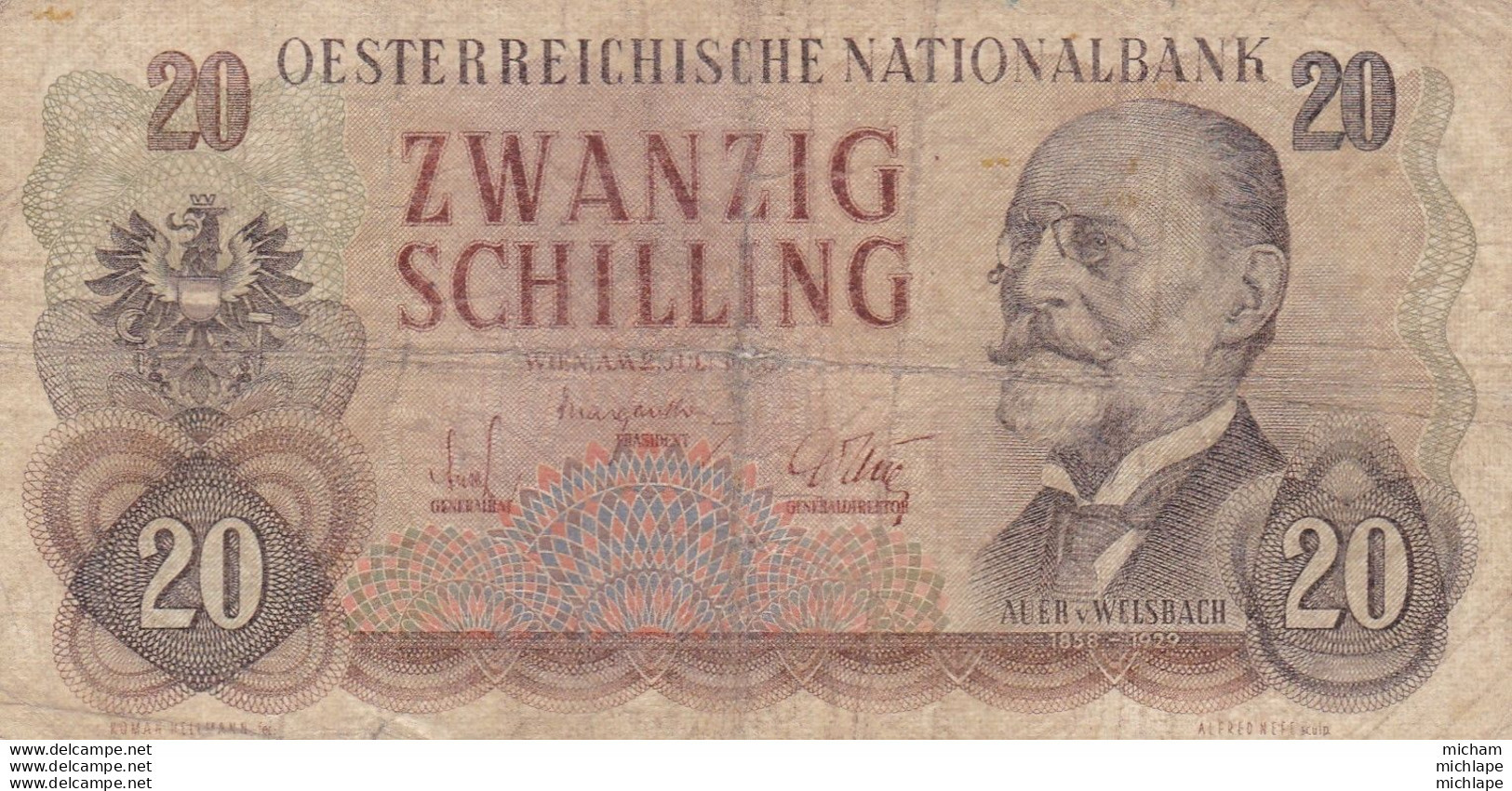 20 Zwanzig Schilling Oesterreichische National Bank - CP608305 - - Oostenrijk