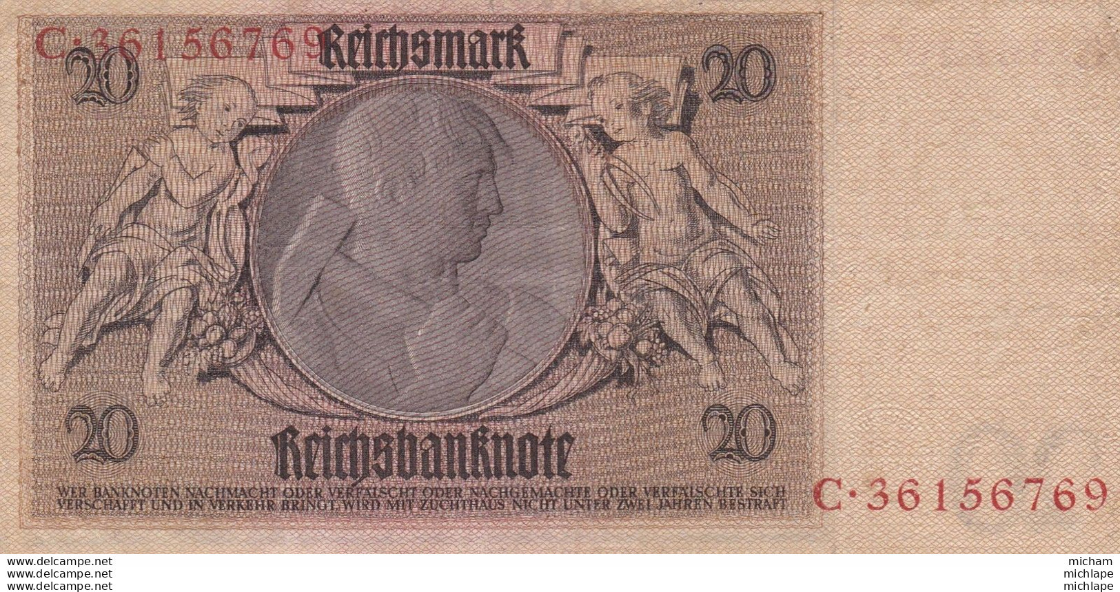 20 Mark - Allemagne  -   Reichsbanknote - 1924  - C 36156769 - Unclassified