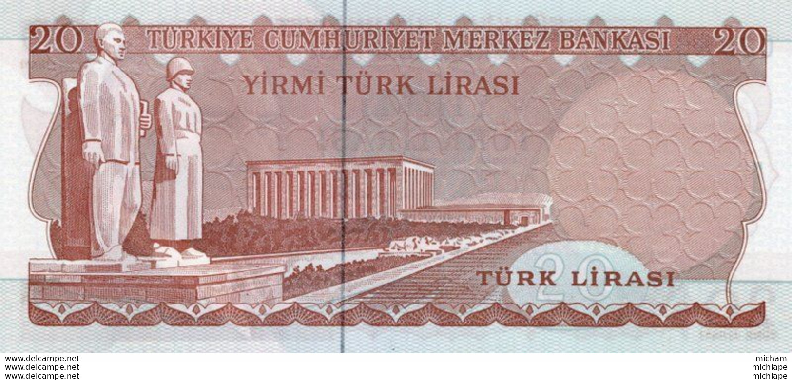 BILLET - TURQUIE - 20 Turk Lirasi 1966  Comme  Neuf - Turchia