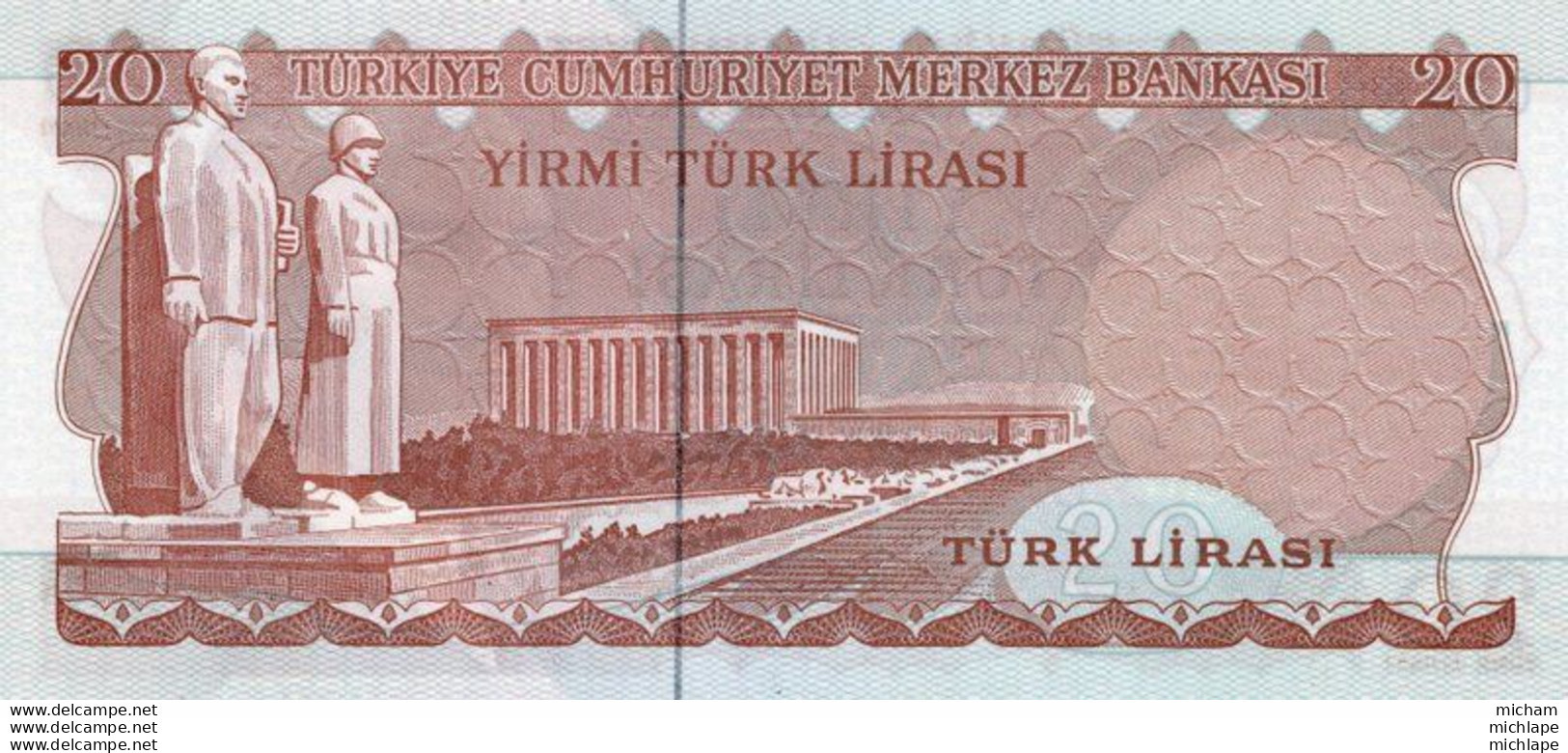 BILLET - TURQUIE - 20 Turk Lirasi 1966  Comme  Neuf - Türkei