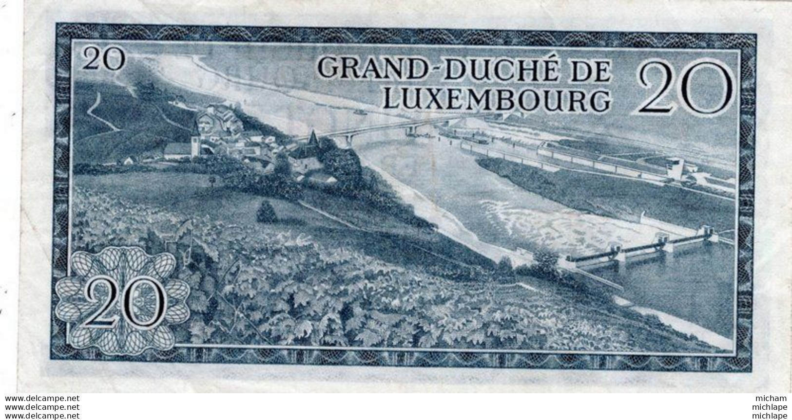 BILLET - LUXEMBOURG - 20 Francs  1966 - Luxembourg