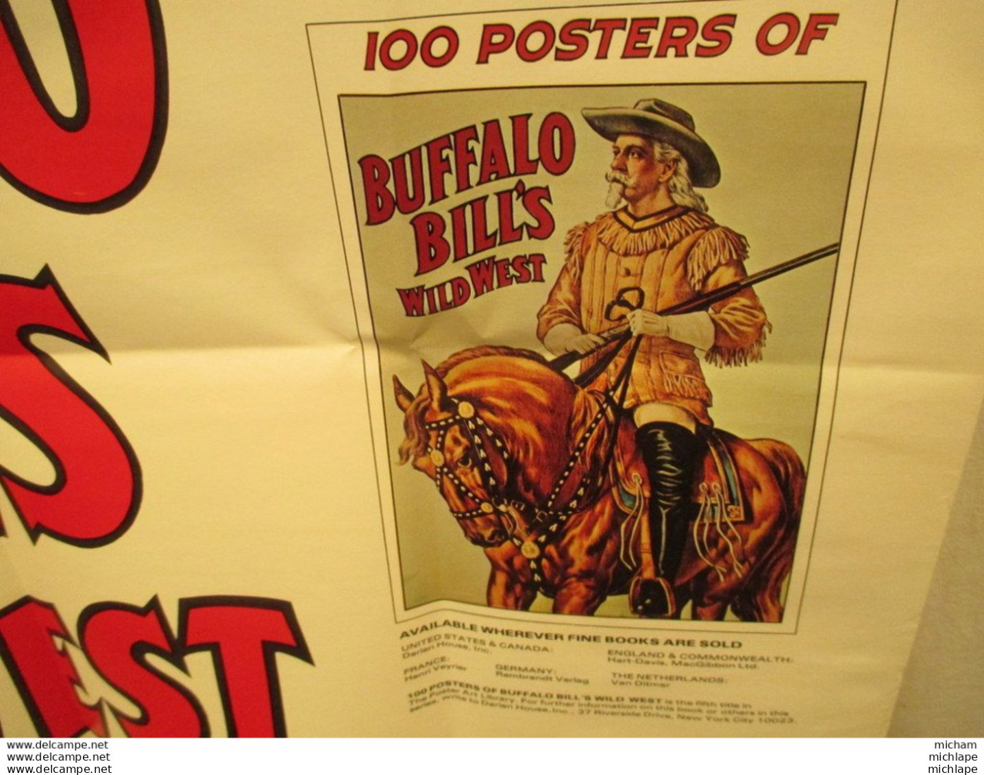 Grande affiche     U S A d'origine de buffalo bills 1976 très bon état    116 cm par 65 cm  1976