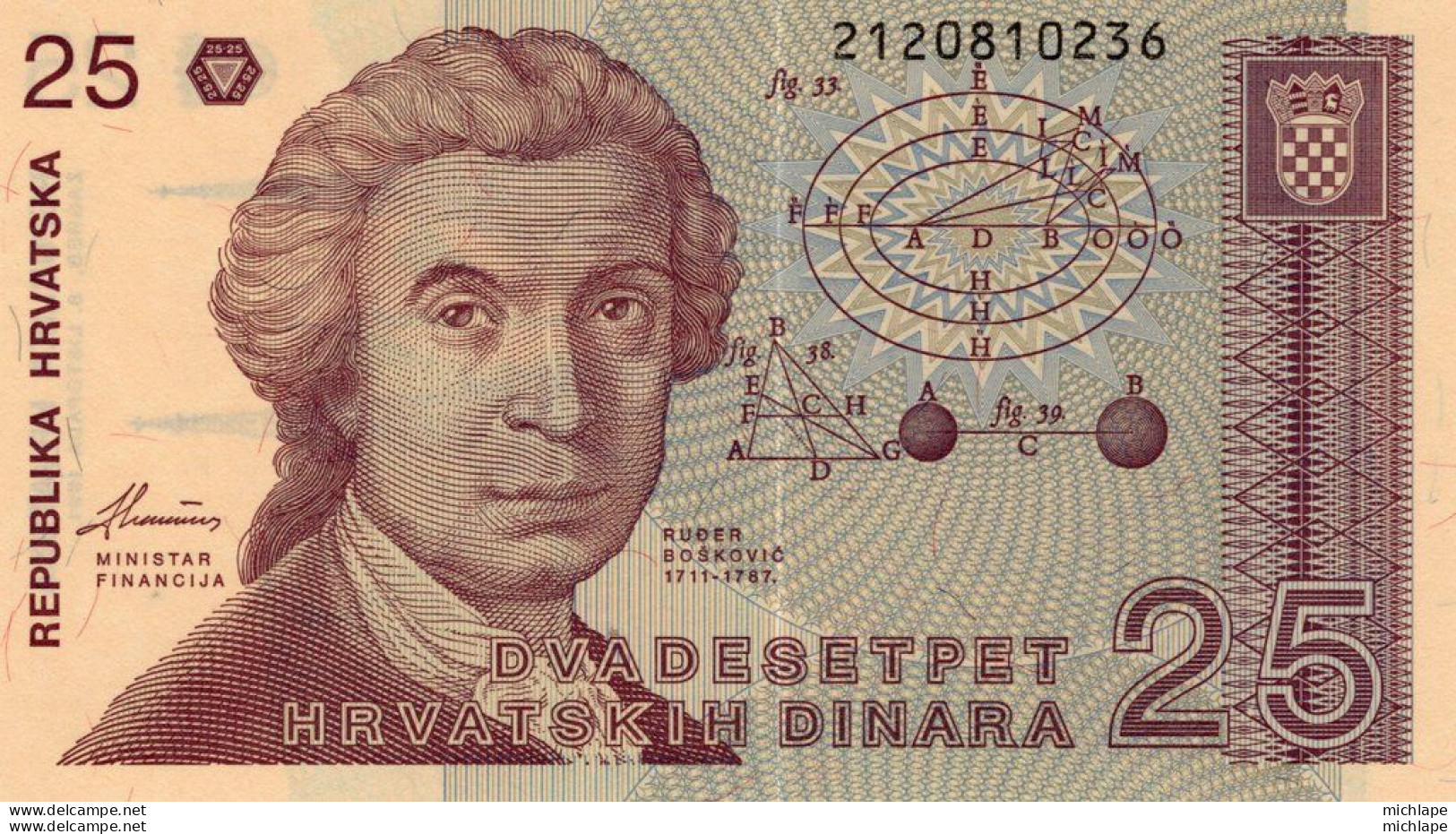 Croatie CROATIA Billet 25 DINARA 1993  NEUF - Croatie