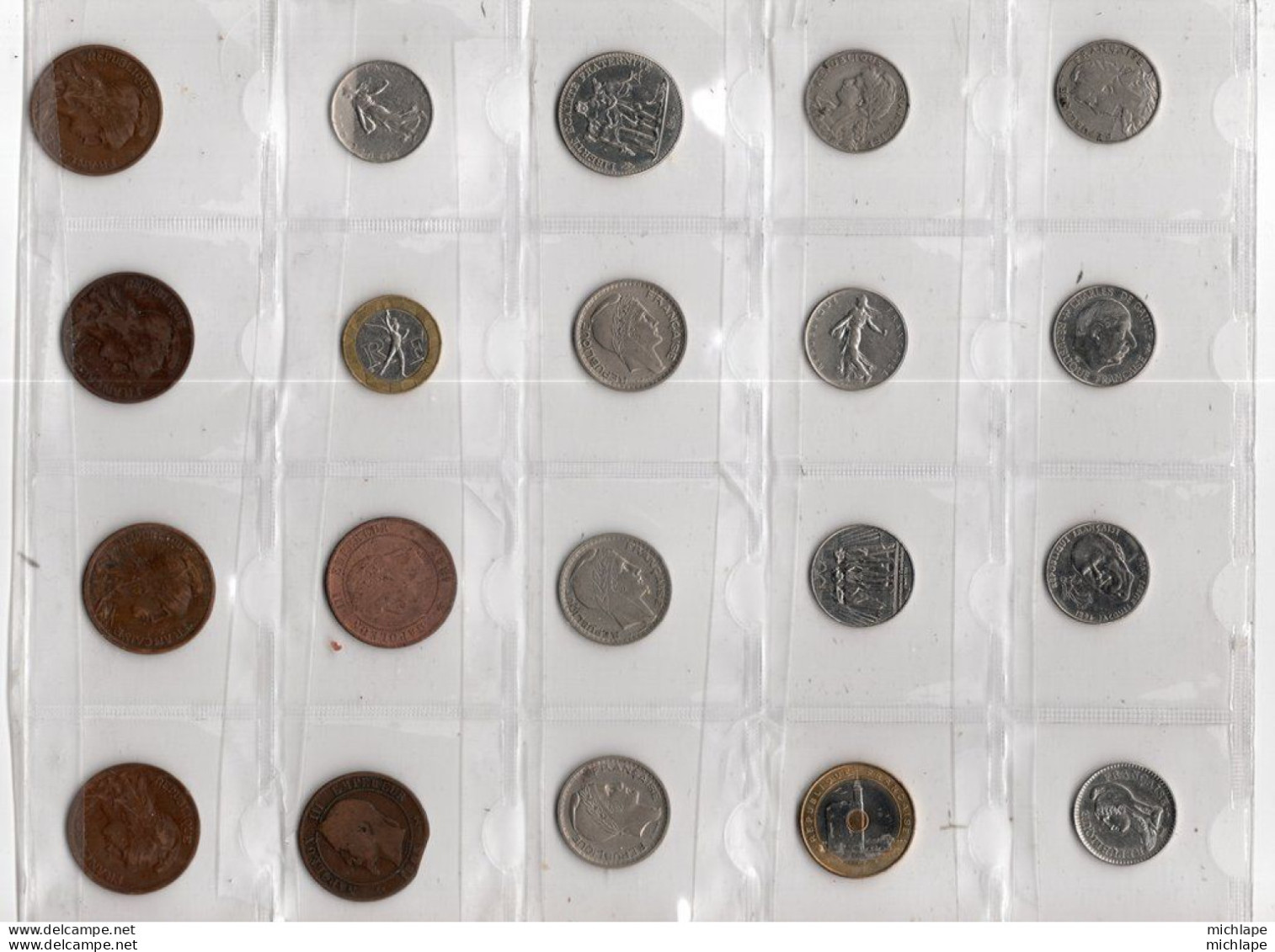 Lot De 20 Pièces De Monnaies Française De 1865 A 1999  - Années Toutes Différentes  ​​​​​​​de 1865 A 1899 - Lots & Kiloware - Coins