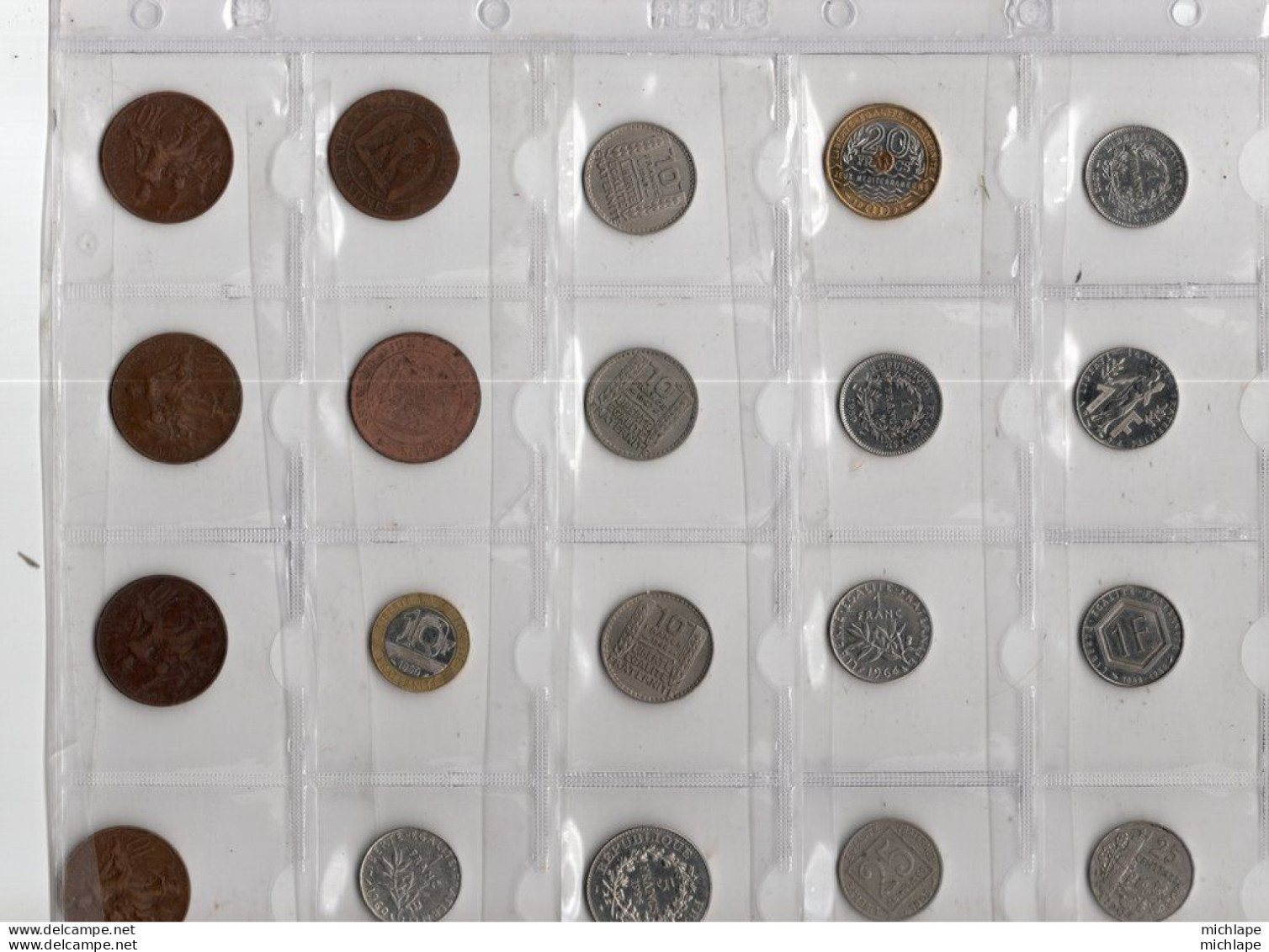 Lot De 20 Pièces De Monnaies Française De 1865 A 1999  - Années Toutes Différentes  ​​​​​​​de 1865 A 1899 - Lots & Kiloware - Coins