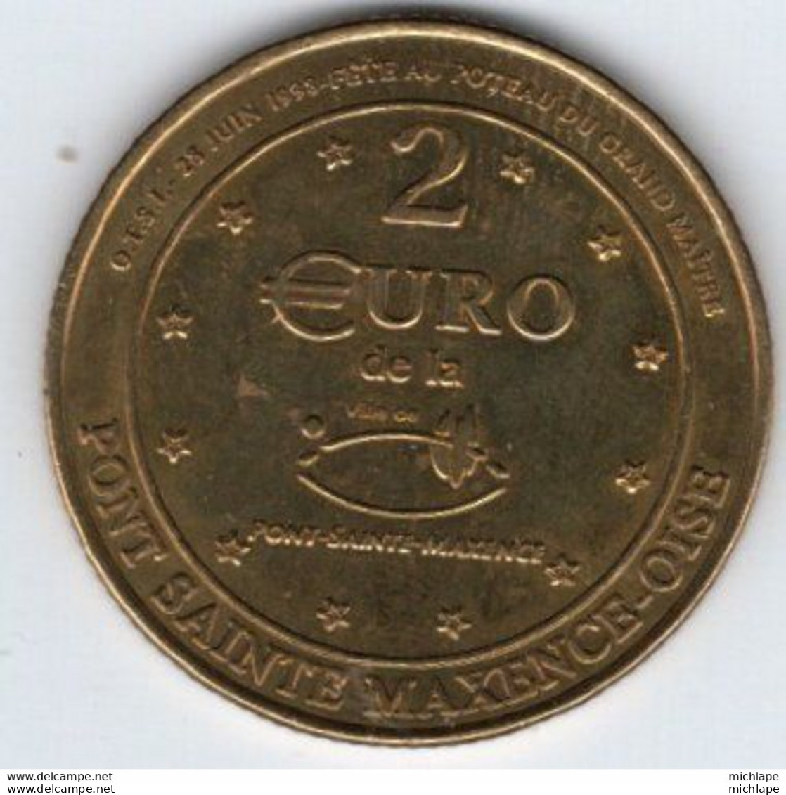 EURO TEMPORAIRE DES VILLES  -  2 EURO De PONT ST MAXENCE LEVANDRIAC 1998 ( Comme Neuve ) - France