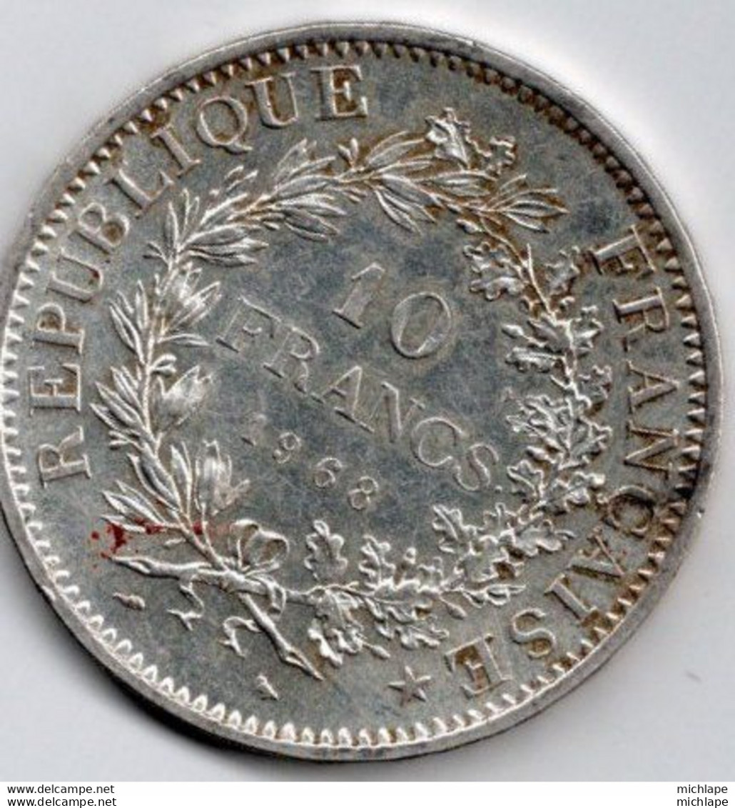Pièce 10 Francs 1968     En Argent - Superbe - 10 Francs