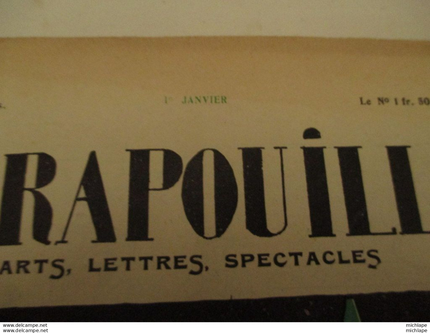 WWI Rare Journal Le Crapouillot (né  dans Les Tranchées ) Format 25 Cm  X 33 Cm  - 1 Er Janvier1921  Bon état - French