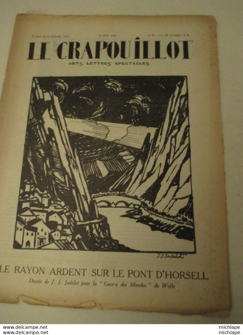 WWI Rare Journal Le Crapouillot (né  dans Les Tranchées ) Format 25 Cm  X 33 Cm  - 16  Juin  1920    Bon état - Français