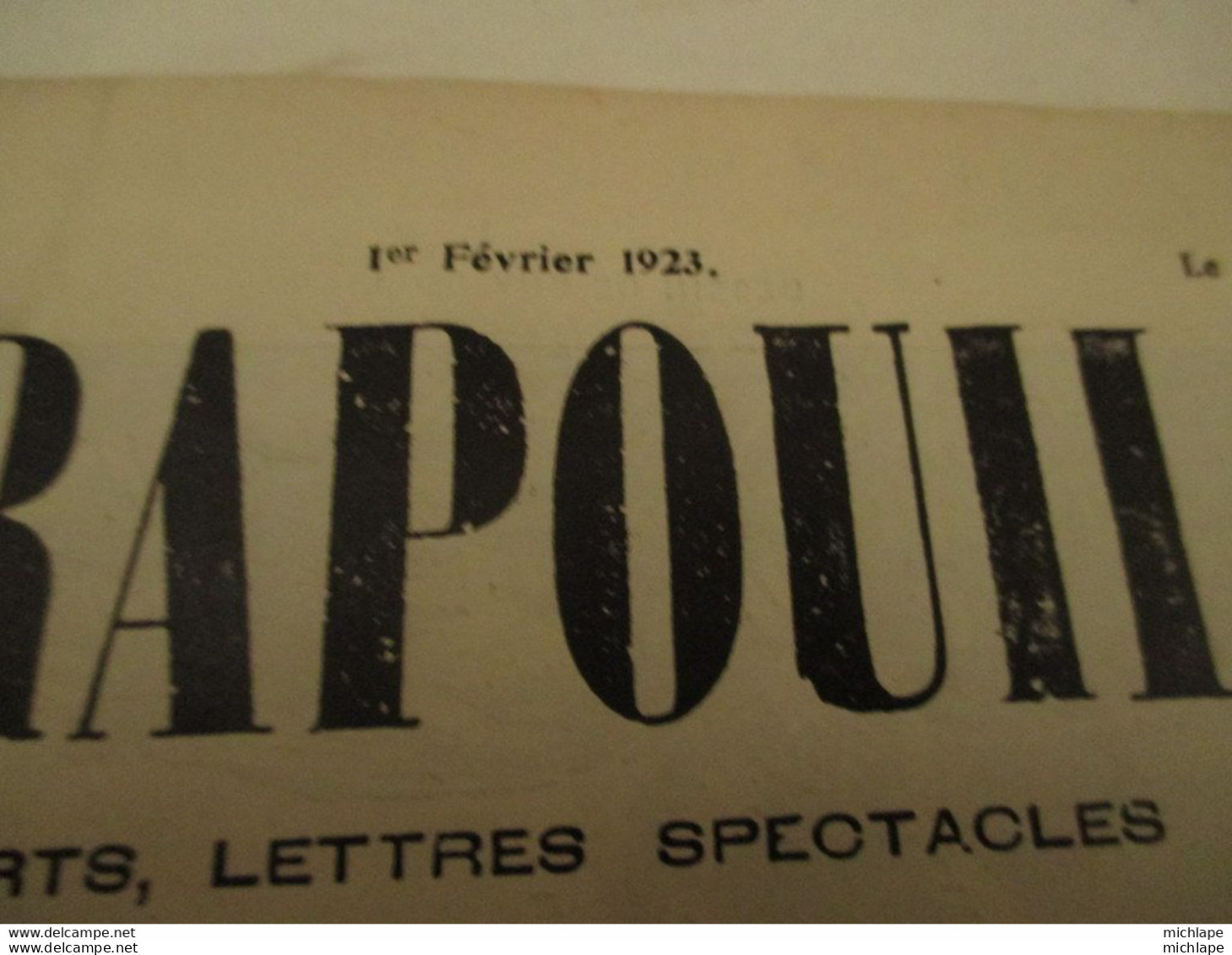 WWI Rare Journal Le Crapouillot (né  dans Les Tranchées ) Format 25 Cm  X 33 Cm  - 1 Er  Fevrier   1923  Bon état - Français