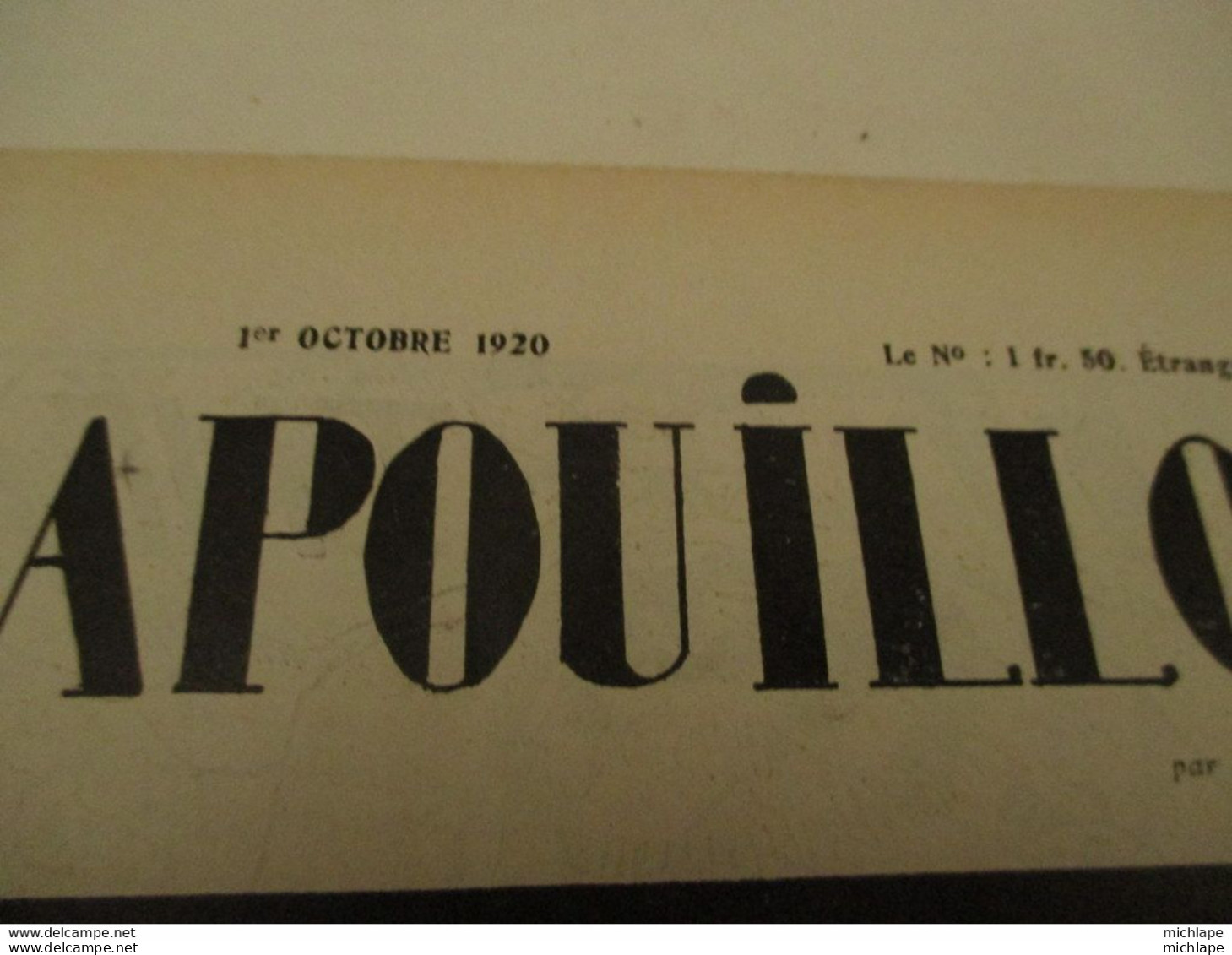 WWI Rare Journal Le Crapouillot (né  dans Les Tranchées ) Format 25 Cm  X 33 Cm  - 1er Octobre 1920   Bon état - Französisch