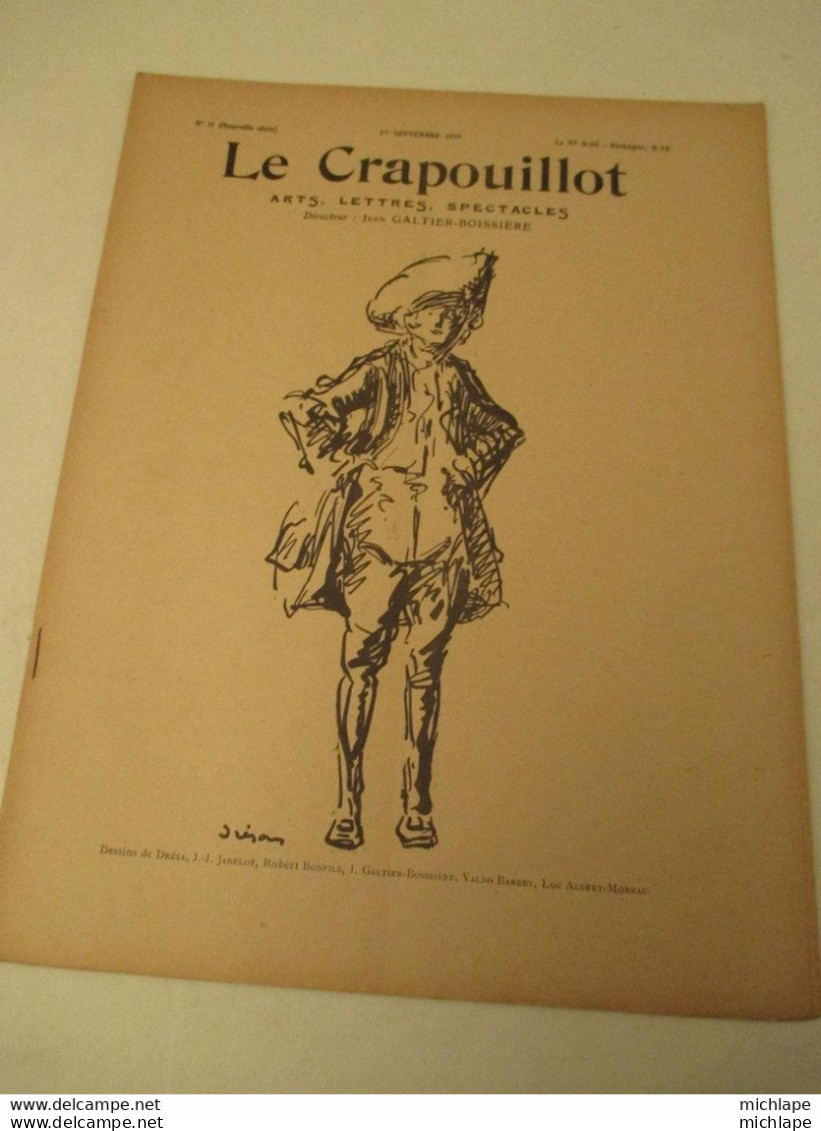 WWI Rare Journal Le Crapouillot (né  dans Les Tranchées ) Format 25 Cm X 33 Cm - N°11 -1er Sept 1919 - très Bon état - Français