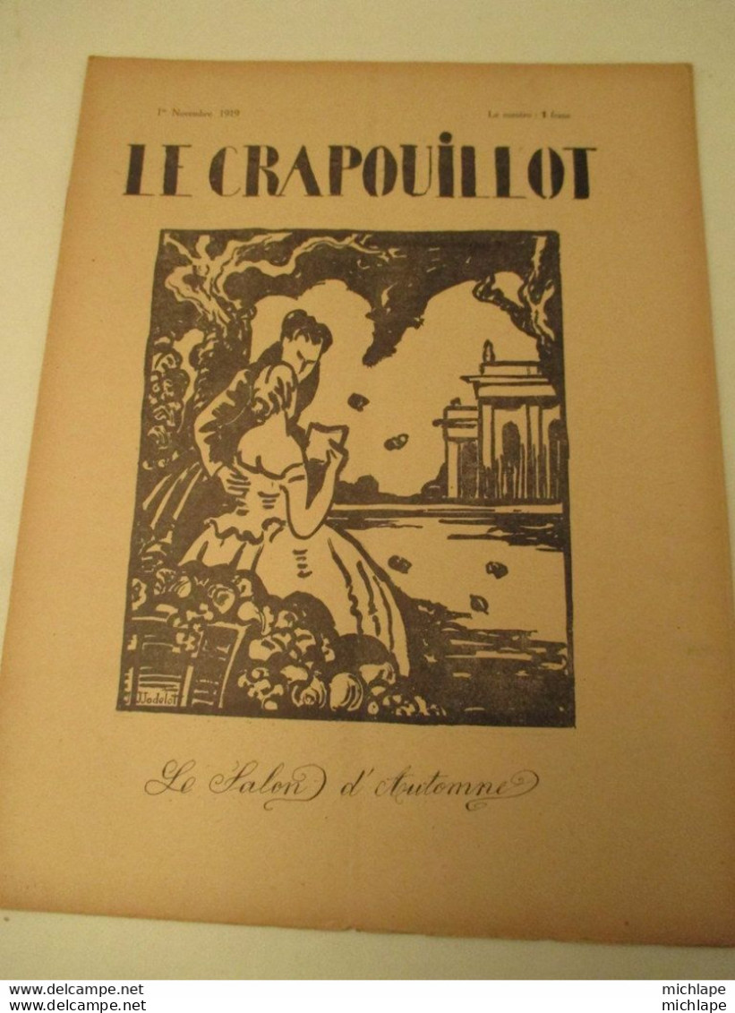 WWI Rare Journal Le Crapouillot (né  dans Les Tranchées ) Format 25 Cm X 33 Cm -   -1er Novembre1919 - très Bon état - French