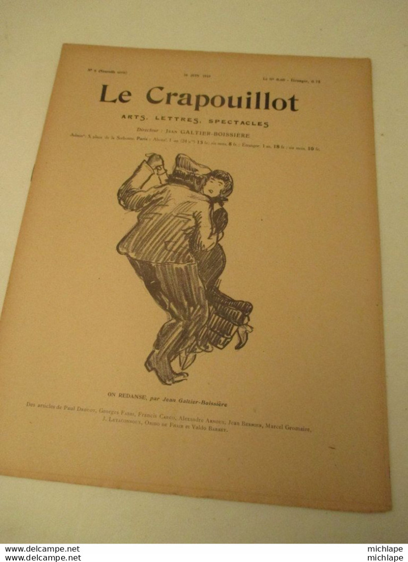 WWI Rare Journal Le Crapouillot  ( Né  dans Les Tranchées ) Format 25 Cm X 33 Cm 16 Juin 1919 -  très Bon état - Francese