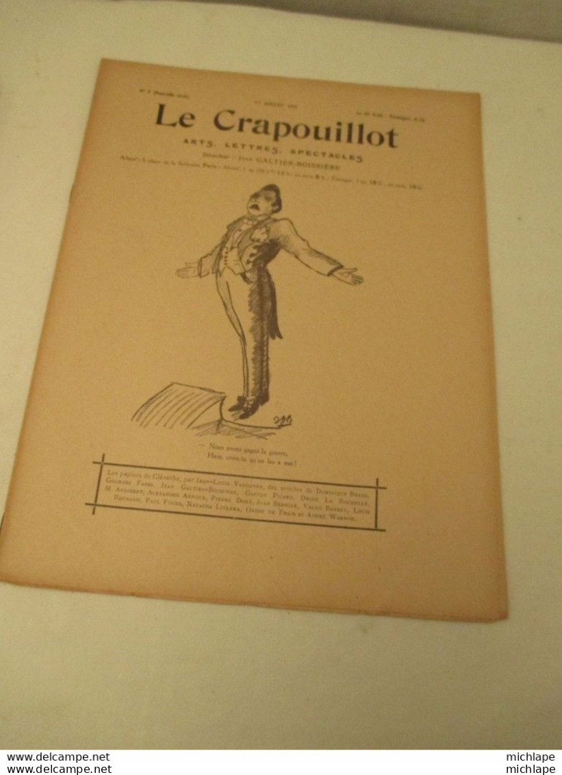 WWI Rare Journal Le Crapouillot ( Né  dans Les Tranchées ) Format 25 Cm X 33 Cm - N° 7 -1er Juillet 1919 - très Bon état - French