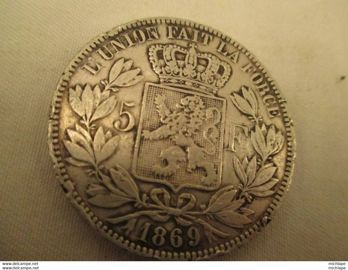 5 Francs  Argent Leopold II 1969 - 5 Francs